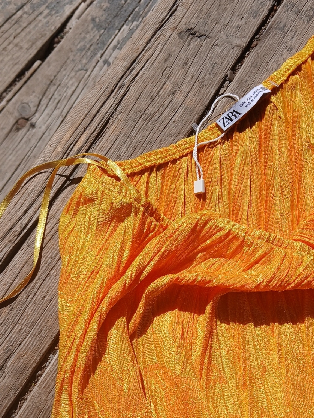 NWT Zara One-Shoulder Wide-Leg Jumpsuit in Bright Orange Floral Size Med. 🌏🌏 - Picture 5 of 8